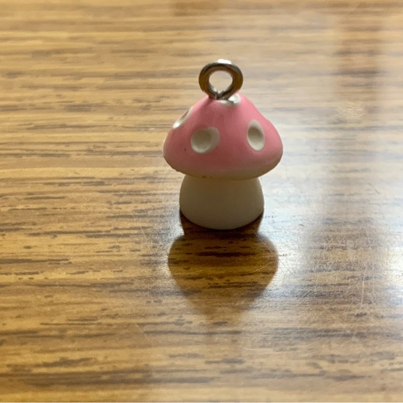 Pink Mushroom Charm Pendant - Picture 5 of 6